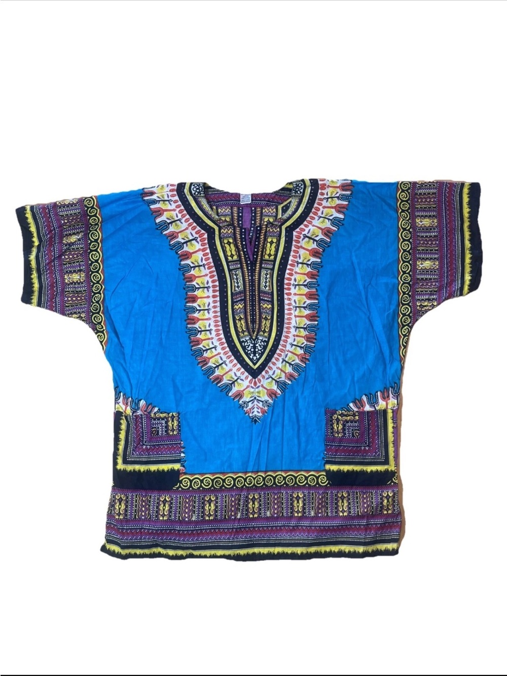 Advance Apparels Bright Blue Dashiki-Style Shirt